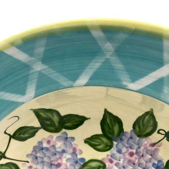 Hydrangea by Jay Import Co Serving Bowl Blue, Yellow and Purple Floral - Picture 2 of 12